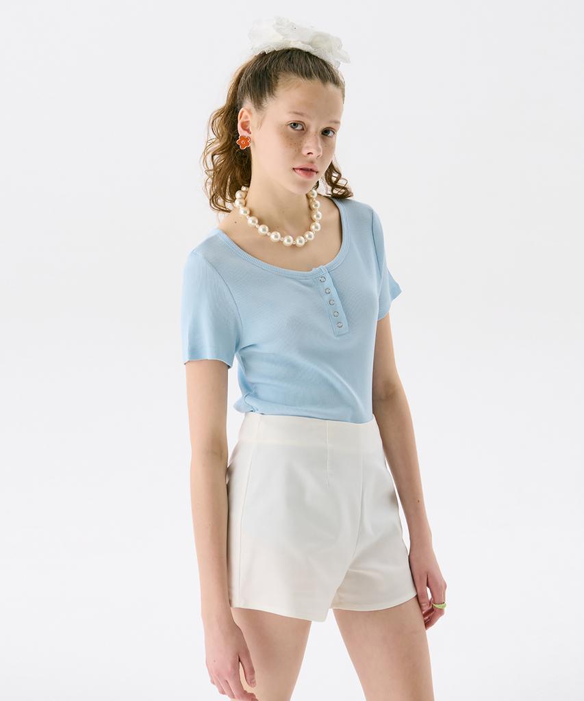 JUNEJUNE SPACE Pattern Shorts_White