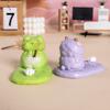 Фигурка лягушки из смолы, настольные украшения в виде животных, милый держатель для телефона в виде лотоса, любители животных
