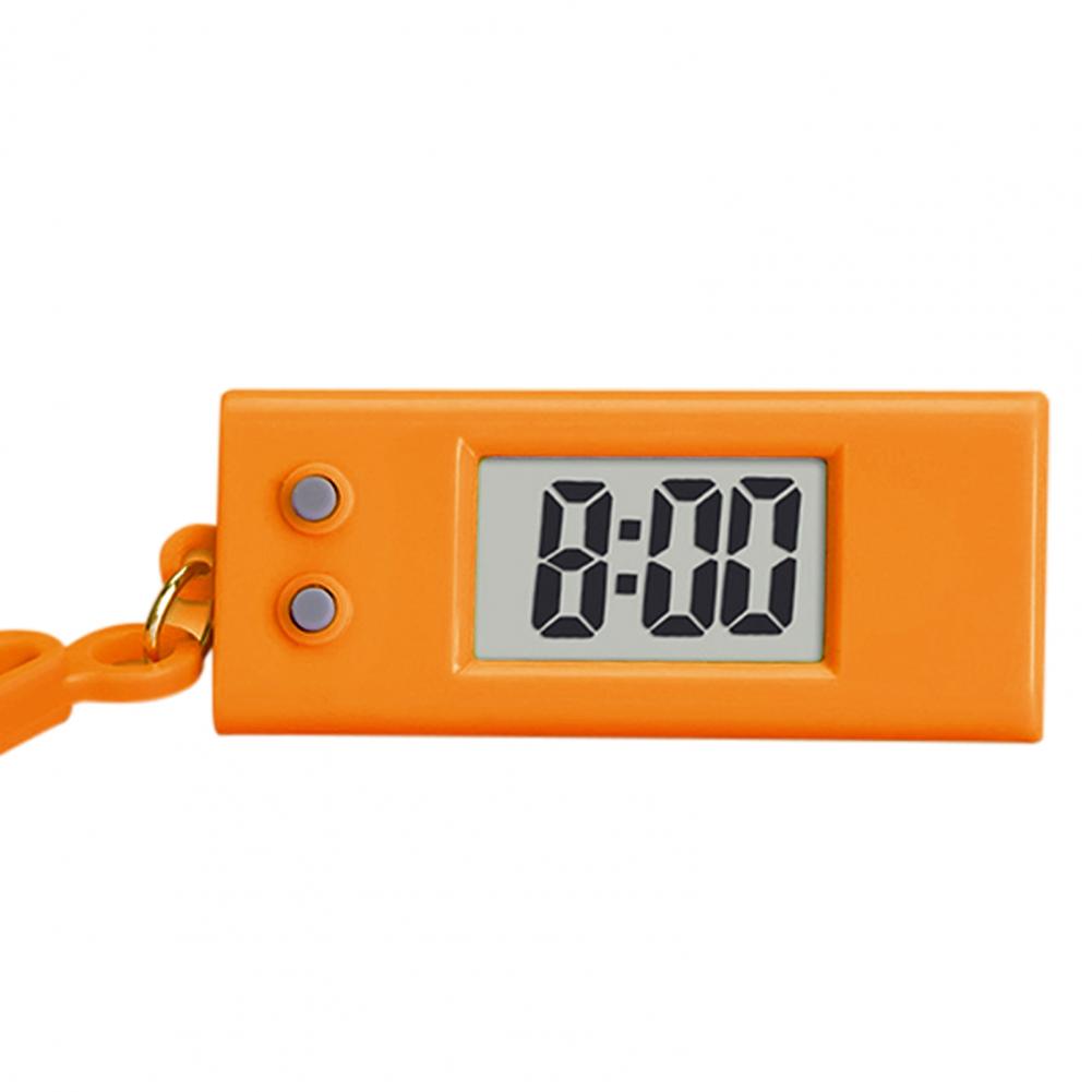 Student Electronic Clock Silent LCD Digital Display Triangle Desktop Clock Keychain for Exam Table Time Display Hanging Keychain