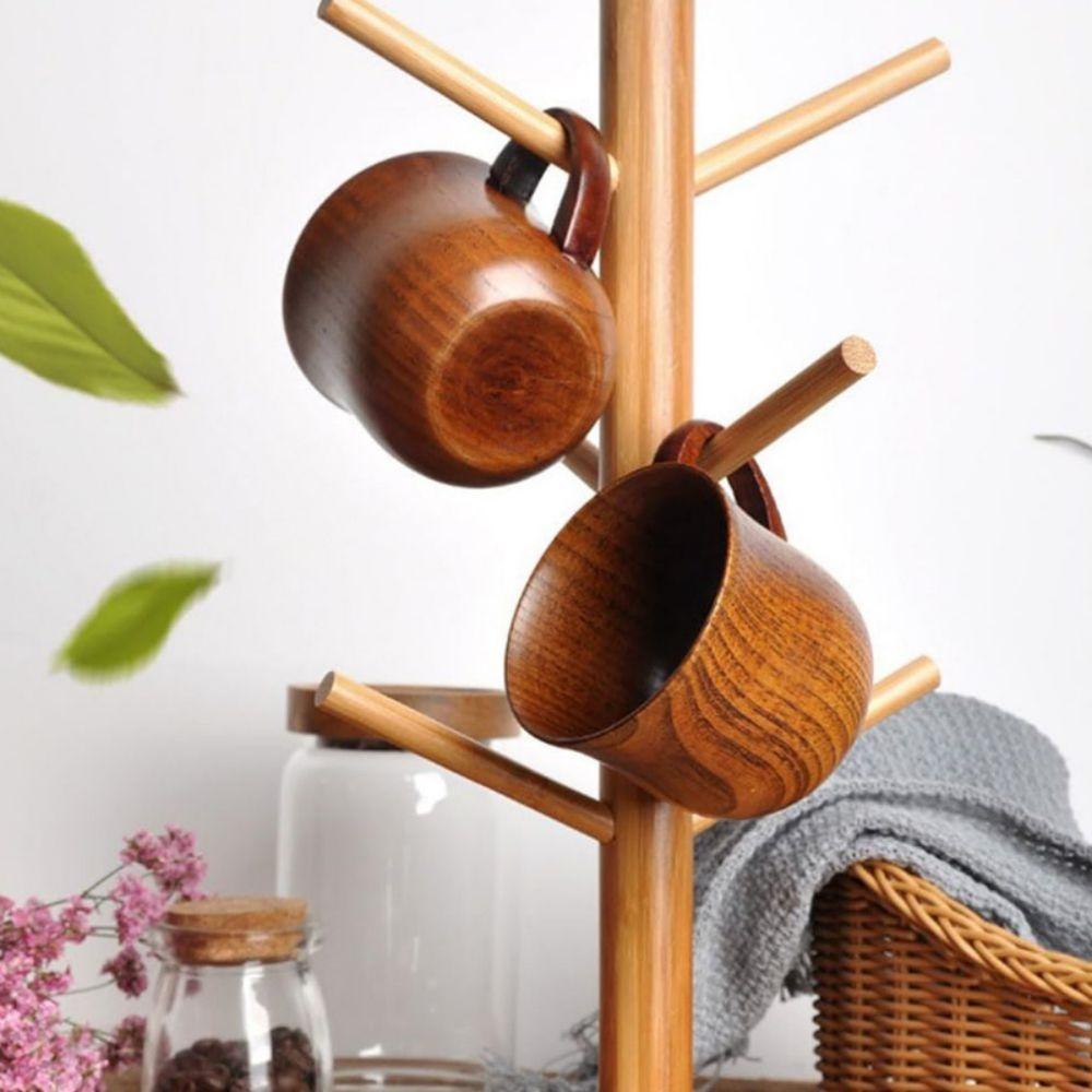 1 шт. деревянная большая кружка с ручкой, ручная работа, натуральное дерево, кружка для пива, чая, кофе, молока, воды, японская посуда для кухни, бара