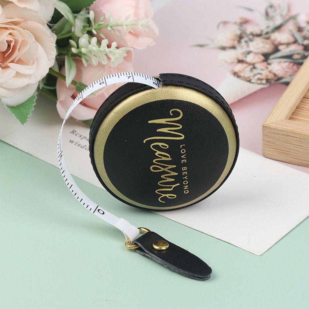 Portable Retro 1.5m Measure Ruler Mini PU Leather Tape Measure Centimeter Inch Roll Tape