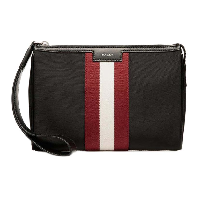 Bally Код Логотип Молния Нейлоновый Клатч Мужской Клатч Черный 6308759