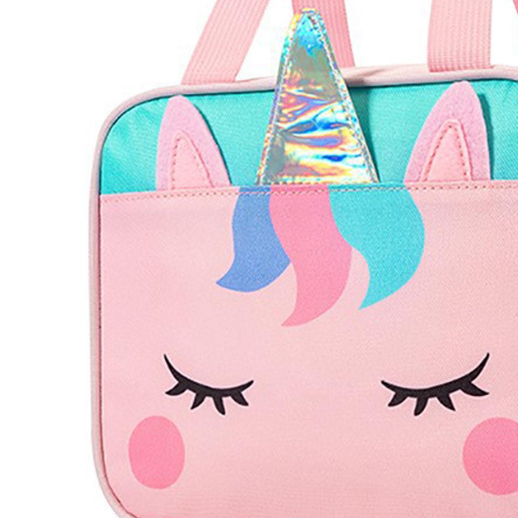 Детская сумка для ланча для школьников детского сада с рисунком из мультфильма, переносная изолированная термосумка для ланча, розовая
