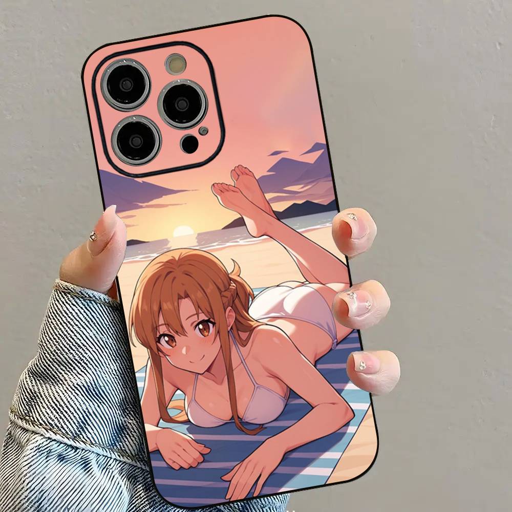 Чехол для телефона ANIME Sword Art Online для iPhone 16 15 14 13 12 11 PRO MAX PLUS Mini TPU Мягкий, приятный для кожи чехол