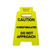 Overstimulated Warning Desk Sign - Office Quote Decor