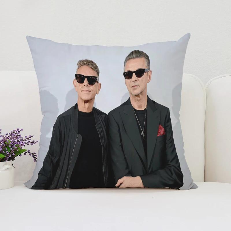 Reversible Printed Pillow Cover DDepeche MMode Fan Gift Home Sofa Decorative Cushion Cover Chair Lumbar Cushion x