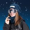 2 Pcs/Set Unisex Winter Scarf Hat Set Thick Knitted Warm Anti-slip Elastic Ear Protecting Windproof Cap Winter Outdoor Cycling Skiing Neck Warmer Cap