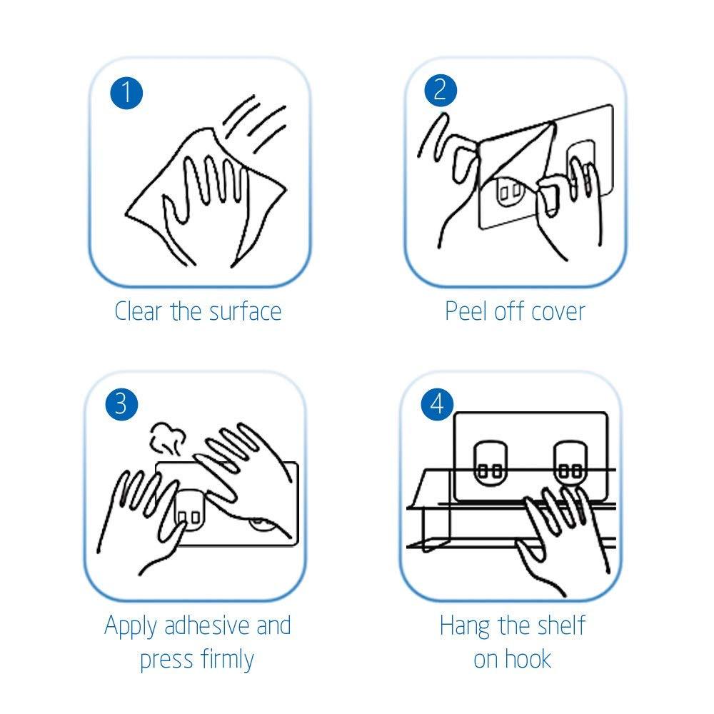 Стеллаж для хранения из нержавеющей стали, полка для кухни, ванной комнаты, настенная полка для хранения, органайзер