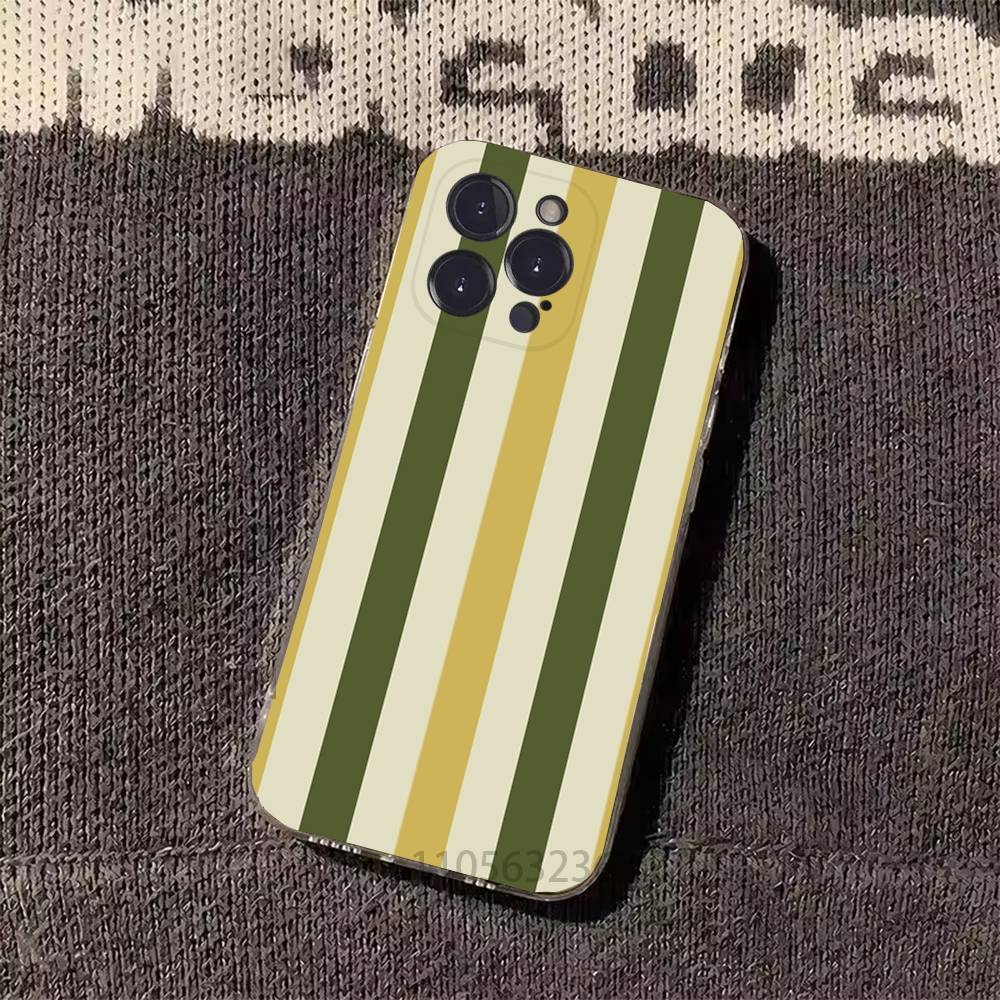 Красочные Минималистичные Полосатые INS Чехлы Для Телефона Для Пары На iPhone 17 16 15 14 13 12 11 Pro Max Plus Роскошная Защита Камеры Пластик