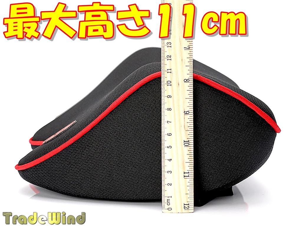 TradeWind Neck Pad Headrest Neck Pillow Lumbar Support Memory Foam Neck Cushion Gaming Chair Headrest Sleeping In the Car X Red (Black Stitch)