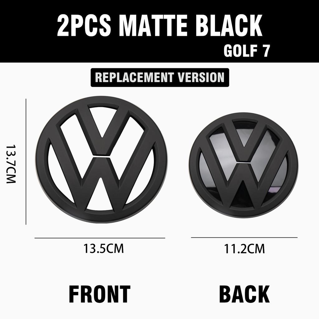 For VW 1/2Pcs Car Front Bonnet Grill Rear Trunk Emblem Logo Cover Replacement Badge For Volkswagen VW Golf 7 MK 7 2014 2015 20