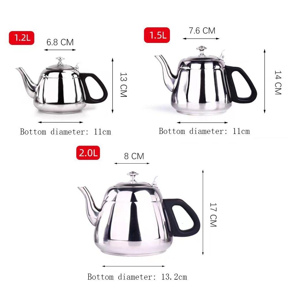 Removable Infuser Kettle Tea Stainless Steel Long Mouth Pot Teapot Gas Induction Cooker