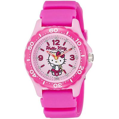 Женские аналоговые часы Citizen Pink Hello Kitty из полиуретана Q&Q, Дизайн, Водонепроницаемые, Ремешок, VQ75-230