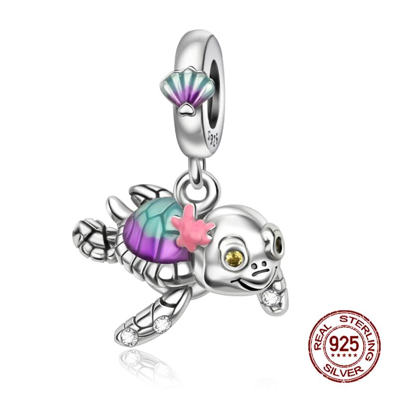 Серия Океан Подвески-шармы DIY Оригинальная медная морской конек медуза морской лев подвески подходят для браслета ювелирный подарок маркировка