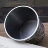 Retro Egyptian Embossed Pen Stand Cylinder Shape Alloy Pen Cup Desktop Organiser Storage Box for Office Desk Decoration