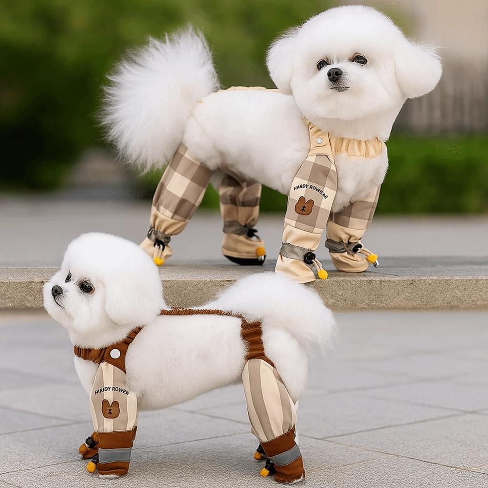 Full Leg Protection Reflective Stripe Pet Pants Adjustable Dog Jumpsuit Shoes for Dogs Puppy