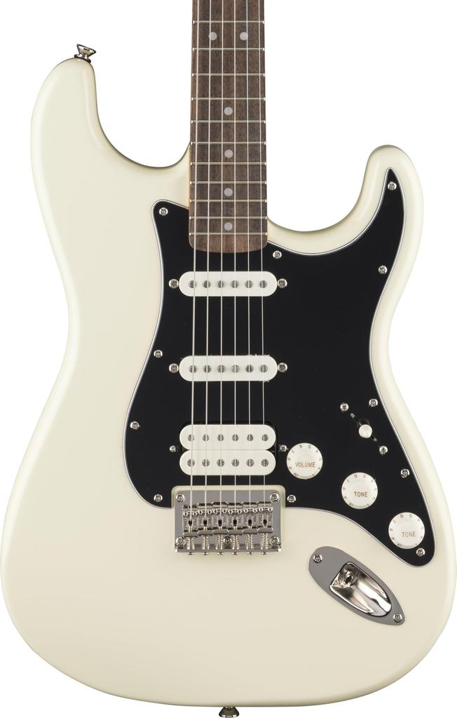 Squier by Vibe Stratocaster HT HSS Laurel Fingerboard Black Pickguard Olympic White Squier Fender/Classic '70s