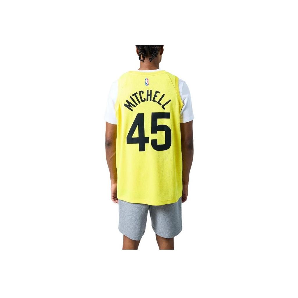 Nike Джерси с логотипом команды НБА, майка Fan Edition, сезон 22–23, Mitchell No. 45 топов унисекс желтого цвета DN2024-729