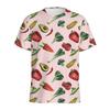 Веганские Фруктовые Графические Футболки Streetwear Круглый Вырез Короткий Рукав 3D Печать Овощные Топы Мужские и Женские Унисекс Футболки