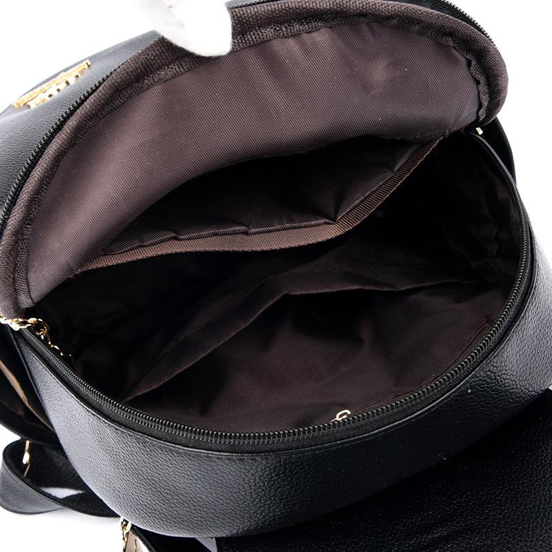 Soft Leather Backpack Spring and Summer New Lychee Pattern Large Capacity Fashion Trendy Women's Backpack Schoolbag Women