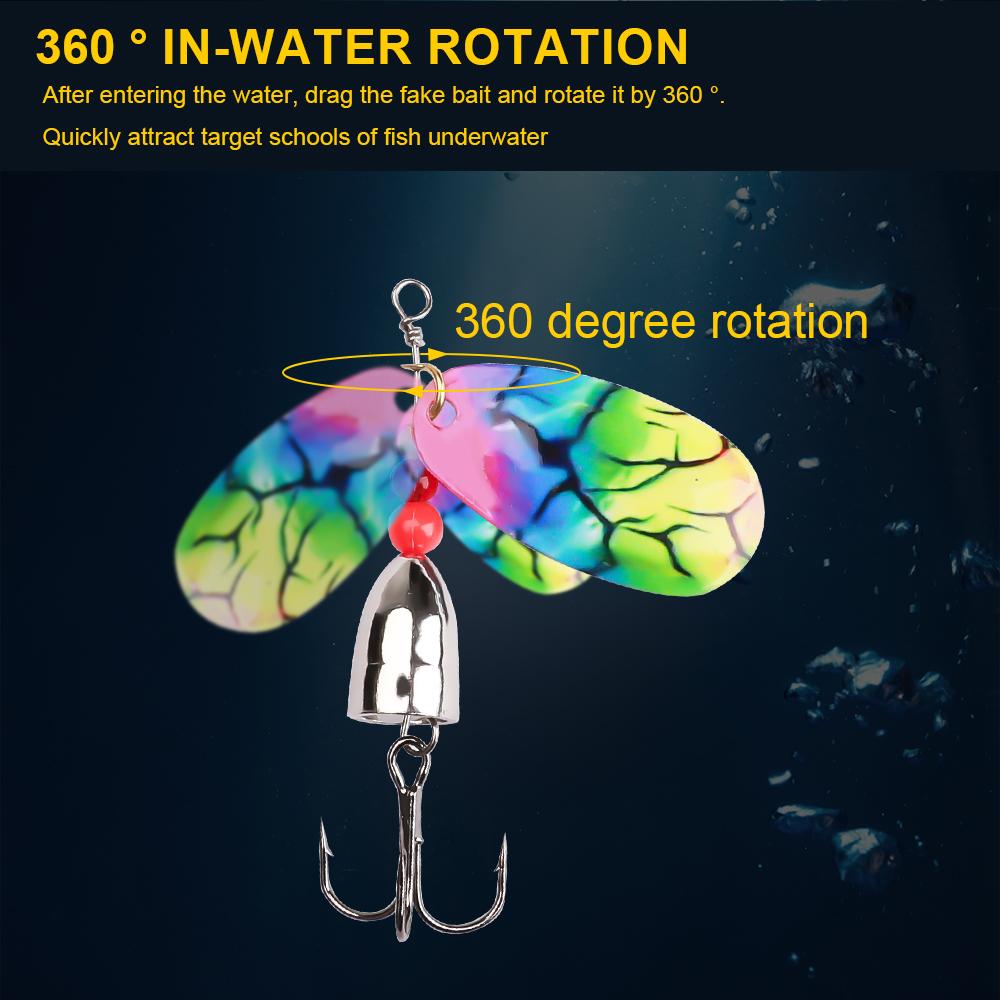 FISHKING 5 шт. блесна Willow Spinner Bait 8,0 г 12,5 г, медь, размер 3#-5# с тройным крючком 2#-1/0#, рыболовная приманка