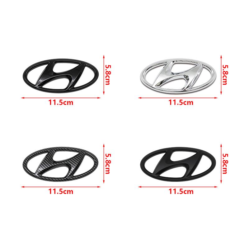 For Hyundai Venue Veloster Elantra I30 I10 I40 I20 Getz Tucson Ioniq Accessories Car Rear Trunk Front Hood Emblem Sticker vq1