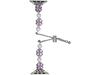 New GlacierX Slider Clasp Clover Motif Bracelet Crystal Pink for Apple Watch 38/40/41mm Silver Purple