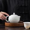 Embossed Closed Water Closed Water Xishi Pot Suet Jade Ceramic Large Capacity Single Pot Brewing Teapot Boutique Kung Fu Tea Set