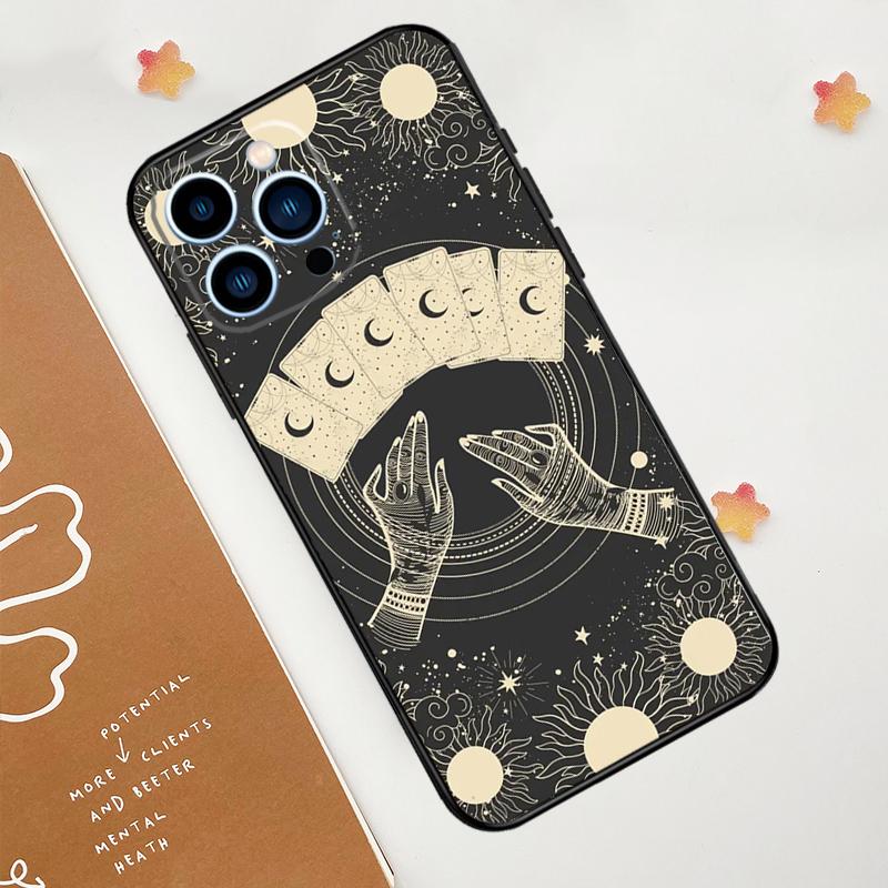 Чехол для телефона с рисунком Луна Звезды Руки Гадание на будущее Для iPhone 17 Pro Max 14 13 12 11 15 16 Pro Max mini 16 Plus 16e 17 Air Funda