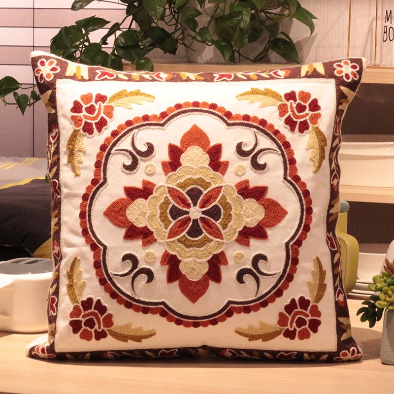 45x45 см Американский Пасторальный Ретро Маленькая Свежая Декоративная Подушка Нордическая Тканевая Наволочка Утолщенный Хлопок Лен Съемная Стирающаяся