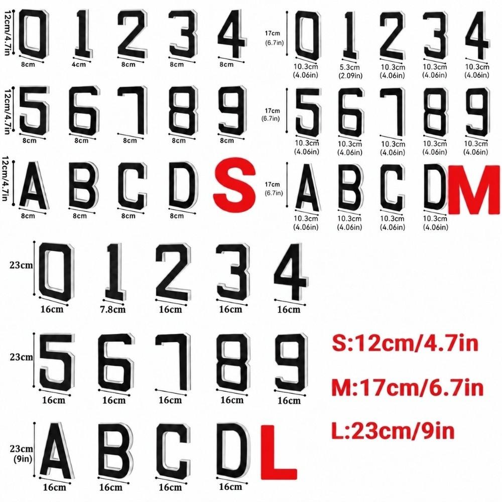6.7IN Solar Lighted House Numbers Light Waterproof Solar Digital Doorplate Outdoor