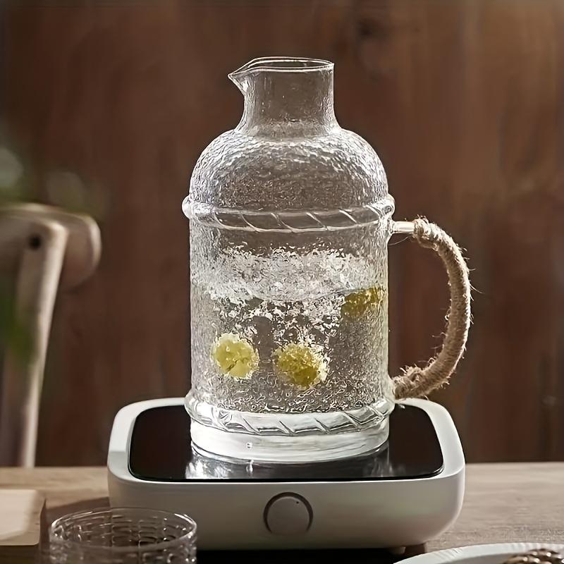 1 шт. стеклянный кувшин с крышкой из термостойкого стекла, сверхмощный кувшин для воды, винтажный графин для напитков, посуда для горячих и холодных напитков