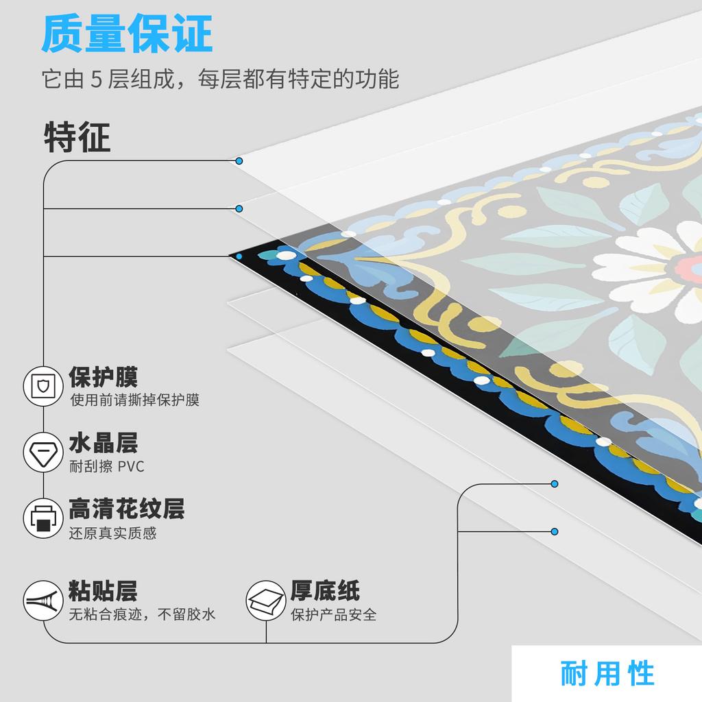 Европейская Хрустальная Мандала 24 Штуки Самоклеящаяся Наклейка на Стену, Водонепроницаемая Наклейка на Плитку для Кухни Спальни ПВХ Обои