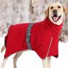 Зимняя хлопковая одежда для собак, теплая накидка с защитой от холода, хлопковое пальто с высоким воротником, мягкая и утолщенная накидка для средних и больших собак
