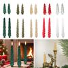 2PC/box Wax Chirstmas Long Rod Candles Home Christmas Tree Candles Creative Tree Shape Party Decor 25/13cm