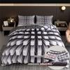 Комплект постельного белья из 3 предметов, трехмерный черно-белый комплект постельного белья, мягкий удобный пододеяльник, для спальни, гостевой комнаты