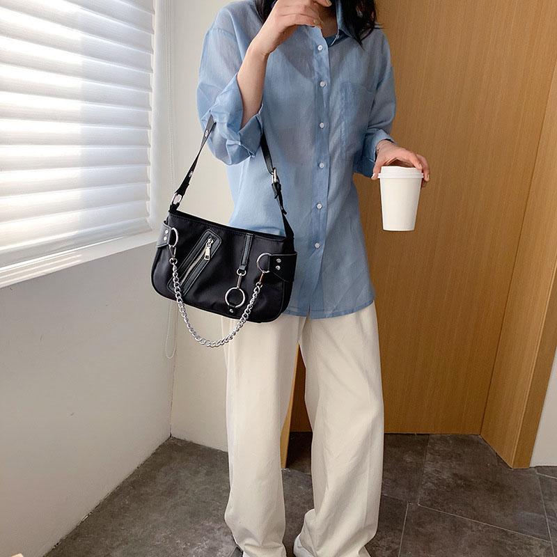 Винтажная женская сумка с цепочкой, роскошные дизайнерские сумки, нейлоновая сумка-мессенджер, ретро-тоут