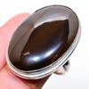 Natural Tiger Eye Gemstone Handmade 925 Sterling Silver Ring Size 7.5 N9D35