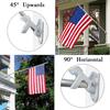 Flag Pole Holder Wall Mount Flagpole Bracket 2 Positions Aluminum Alloy Flagpole Mount for 1" Diameter Flag Pole Outdoor Porch Decor