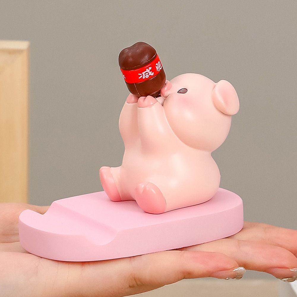 Смоляная кукла Милое животное Подставка для телефона Поддержка Милый кронштейн для телефона Мультяшный держатель для мобильного телефона Студент