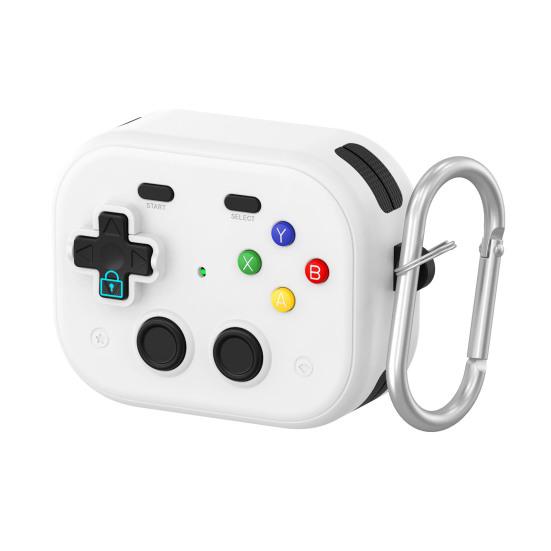 TPU Protective Case with Keychain for Airpods Funny Handheld Game Design Hard Shell Cover with Safety Lock Design for Men