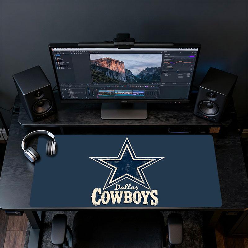 Коврик для мыши Dallas Cowboys, Большой игровой коврик для стола, Нескользящий коврик XXL для мыши для ноутбука и планшета, Игровой коврик для мини-ПК со прошитыми краями