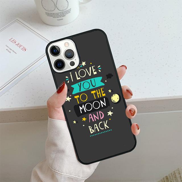 Я люблю тебя до Луны и обратно смешной чехол для телефона для iPhone 17 Air 14 15 16 13 12 Чехол для Apple Pro Max 6S Plus