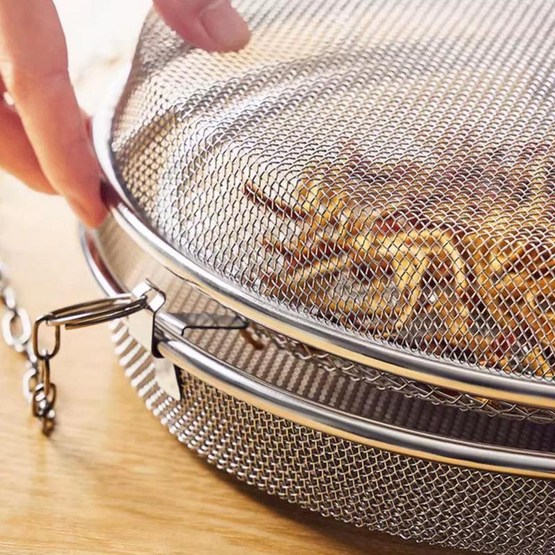 Сетка для сушки продуктов Рыболовная сеть из нержавеющей стали Защита от мух Круглая Подвесная Сетчатая Сушилка Сушильная сетка Сушилка для трав Для креветок Рыбы Фруктов