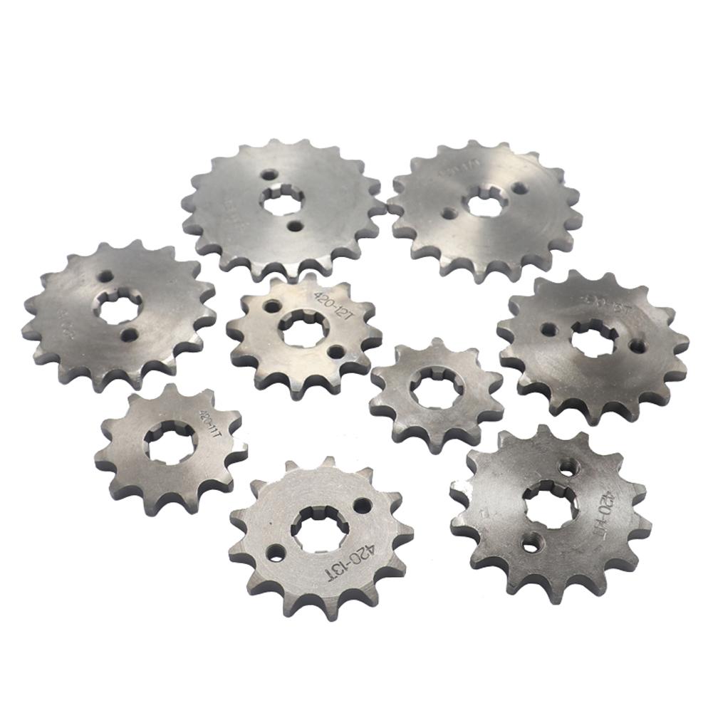 420 10T 11T 12T 13T 14T 15T 16T 17T 18T 19T Tooth 17mm Front Engine Sprocket for 50-125cc Motorcycle Pit Dirt Bike ATV Go Kart