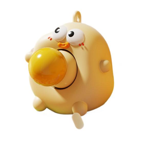 Игрушка Вареное яйцо с вытекающим желтком на шнурке для снятия стресса, мультяшное яйцо для сжимания