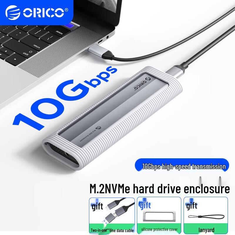 Orico NVMe M.2 SSD Box, Type-C 3.2 External Drive Enclosure.