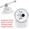 7 Color LED Backlight 52mm Trim Gauge 0-190ohm Trim Gauge Sensor For 12V 24V Car Boat Marine Boat Vehicles Up-Down Trim Meter
