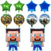 10pcs Pixel Style Balloons Video Gaming Theme Party Supplies for Boys