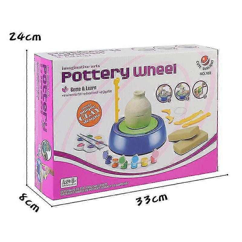 Diy Pottery Wheel Playset Set Gift Ideas For Kids, 22x6.6cm
